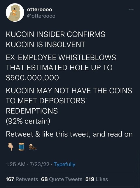 kucoin tweet